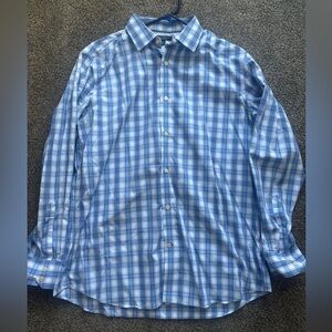 Banana Republic Men's Blue Plaid Button Down Shirt